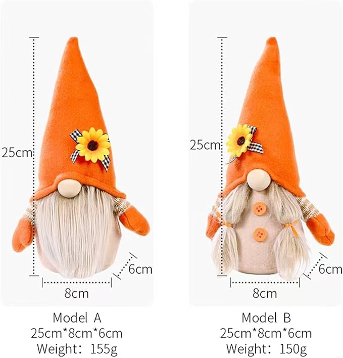 Gnomes Plush Decorations,Fall Decor Fall Gnome Plush Decoration for Home,Handmade Swedish Tomte Doll Mr and Mrs Scandinavian Gnomes,Fall Home Decor Thanksgiving Gnome Table Decorations,Girl