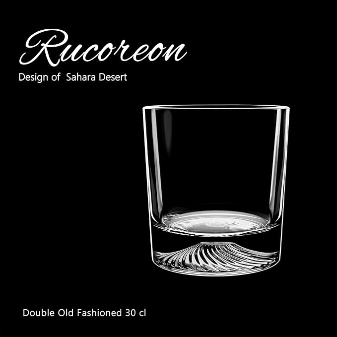 Crystal Whiskey Glasses Set of 2 – 10oz Old Fashioned Rocks Glass for Scotch, Bourbon, Rum & Cocktail – Premium Gift for Men, Dad, or Husband