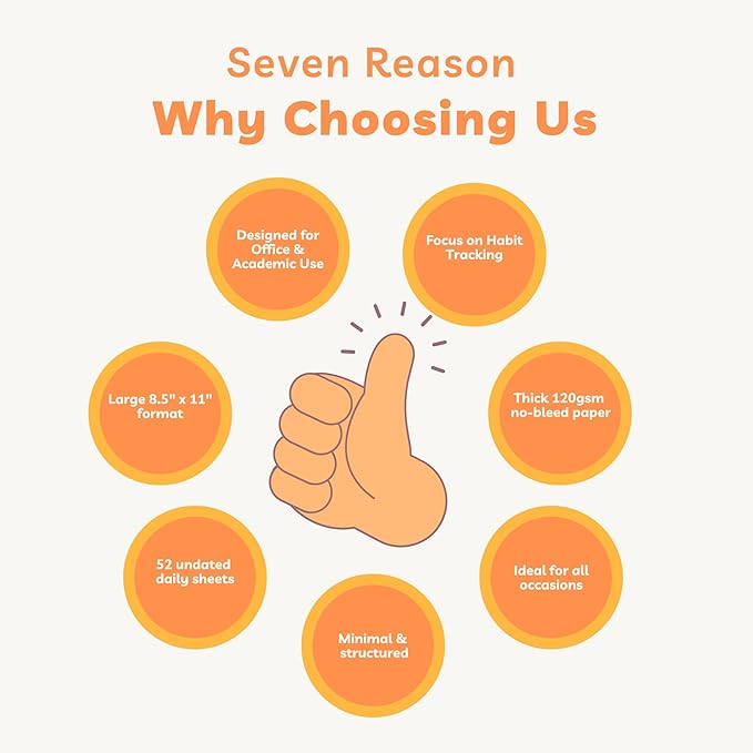 Daily planner notepad - Undated Daily Planner 52 Sheets 8.5" X 11" Daily for To-Do Lists, Habit Tracking, Academic Scheduling, and Productivity Goals - Perfect for Work, Home, and Office Organization| Rainbows