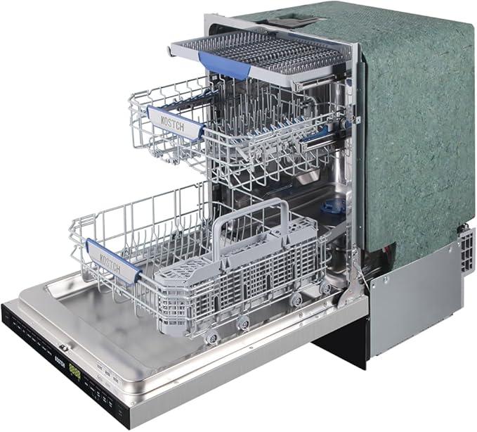 Large Capacity 24 inch Top Control Built-In Dishwasher with Third Rack – ENERGY STAR Certified, 47-dBA Ultra-Quiet, Stainless Steel (Stainless Steel)