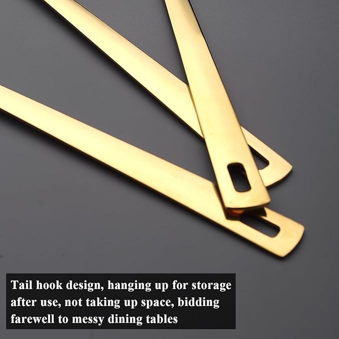 Evanda Gold Kitchen Utensils Set 6pcs, Titanium Plating Stainless Steel Cooking Utensils Set, Heavy Duty Kitchen Tools Spatulas Set, Home Essentials Kitchen Gadgets Accessories