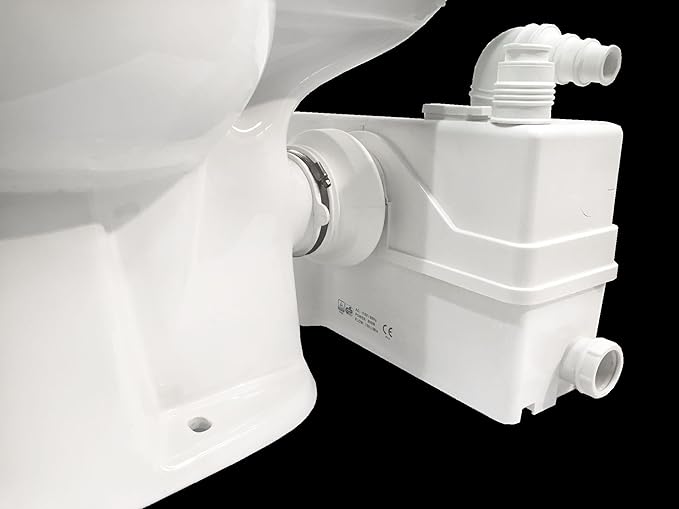 800W/1+HP American Elongated Macerating Toilet Kit with Macerator Pump for Basement Toilet System, 3 - Piece Kit by Lift Assure