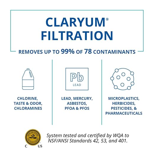 Aquasana Replacement Filter Cartridges for 3-Stage Max Flow Claryum Under Sink Water Filtration System - Filters 99% Of Chlorine - 3 Count - AQ-5300+R