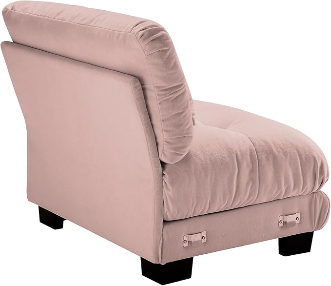 Armless Sofa W/1 Pillow - Pink