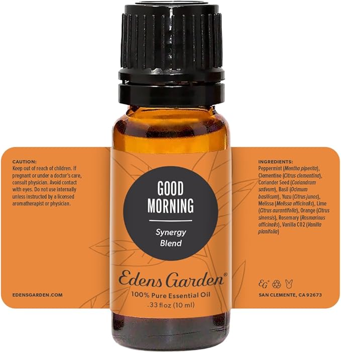 Edens Garden Good Morning Essential Oil Blend- 100% Pure Premium Grade, Undiluted, Natural, Therapeutic, Aromatherapy, The Best for Diffusing, Skin, Candle, Humidifiers 10 ml (.33 fl oz)