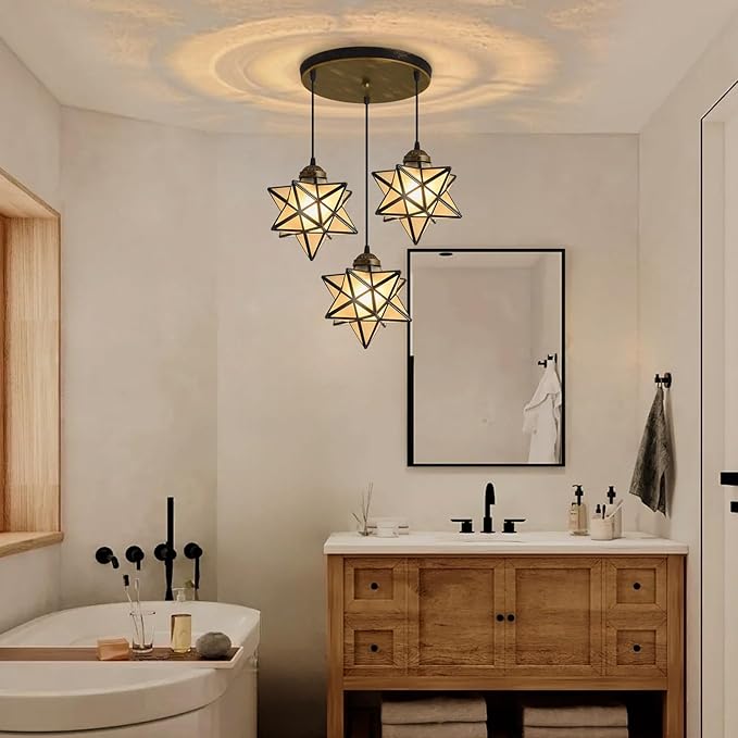 Frosted White Glass Chandelier for Dining Room Pendant Lights for Kitchen Island Light Fixture Modern Farmhouse Chandeliers with Warm Light Oiled Bronze