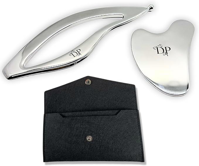 Muscle Scraper Tool โ 2-in-1 Stainless Steel Fascia Scraper for Deep Tissue Massage & Muscle Relief - Gua Sha Body Tool for Soreness - Ergonomic IASTM Tool for Athletes & Physical Therapy
