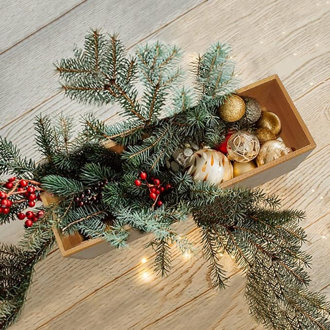 Bamboo Drawer Organizer - Kitchen Utensil Organizer Silverware Tray Cutlery Holder,Office Desk Supplies and Accessories (12x3x2.6 inch)
