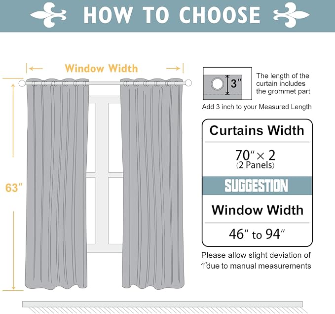 ChrisDowa Blackout Curtains 70 inches Wide for Bedroom - 2 Panels Set Extra Wide Grommet Thermal Insulated Room Darkening Curtains for Living Room (Biscotti Beige, 70 x 63 Inch)