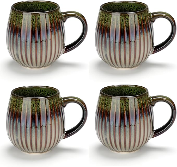 CosyCorner Ceramic Coffee Mugs Set, 17 oz Large Coffee Cups for Home and Office, Ceramic Cup for Coffee & Tea(B×4 pcs)