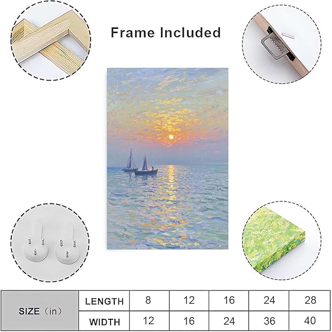 Coastal sailboat scenery poster art decor ocean nautical room decor beautiful sailboat seascape decor suitable for beach villa