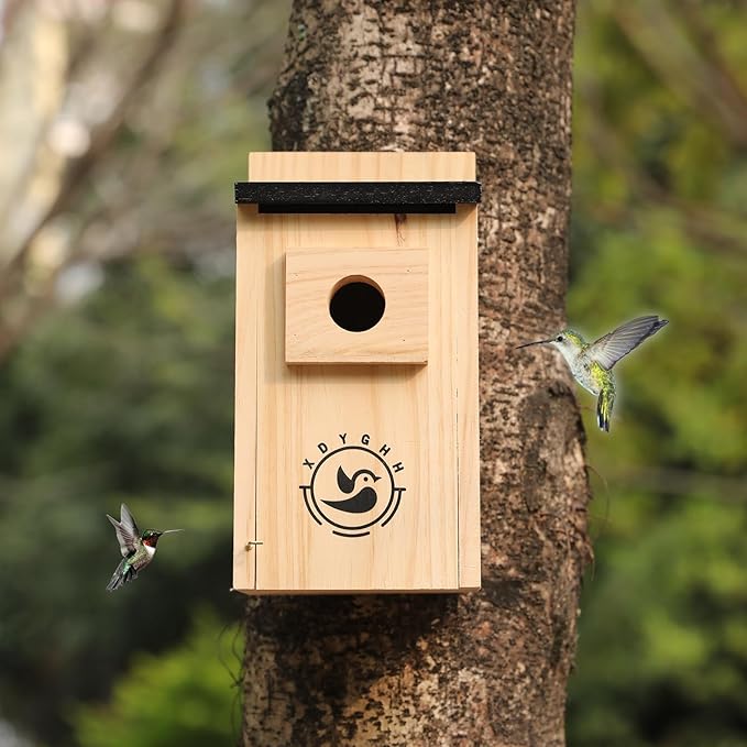 2 Pack Bird Houses for Outside,Bird House kit,Hummingbird House,Blue Bird House Outdoor Wren Swallow Finch