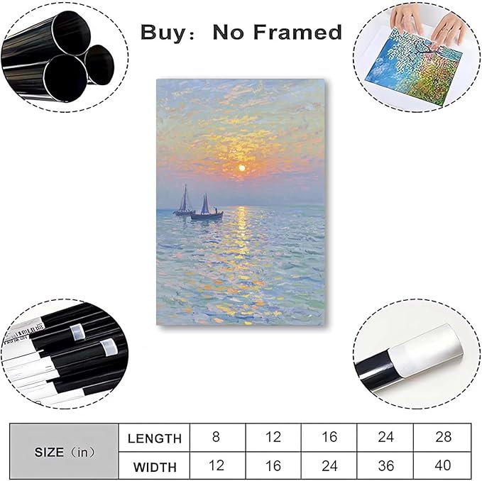 Coastal sailboat scenery poster art decor ocean nautical room decor beautiful sailboat seascape decor suitable for beach villa