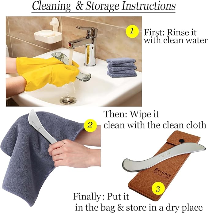 BYYDDIY 3 in 1 Stainless Steel Muscle Scraper Tools Set,Scraping Massage Tools for Physical Therapy,Derma Edge & GuaSha Massage Scraper Tool