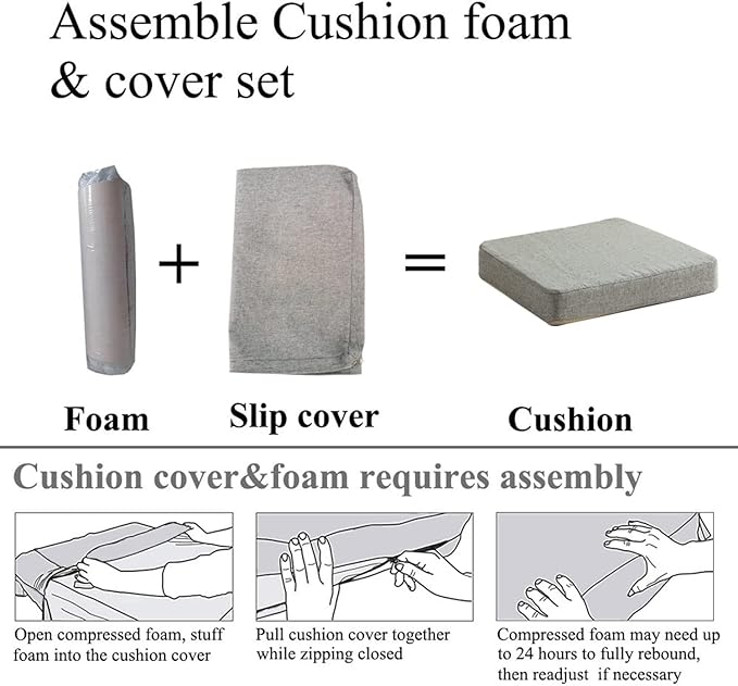 Chair Cushion for Dining Chairs with Ties 4 Pack Non Slip Memory Foam Kitchen Room Chair Pads for Outdoor Patio Furniture17x16 Inch, Light Gray