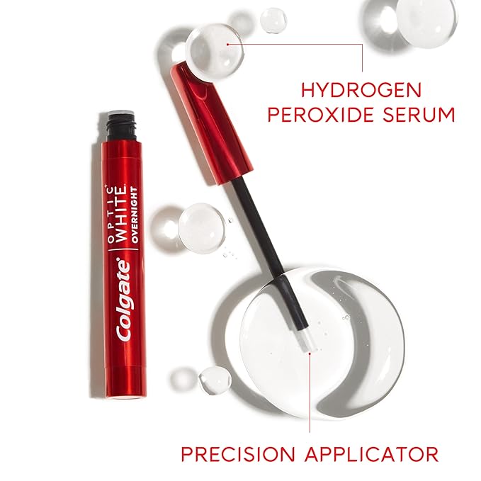 Colgate Optic White Overnight Teeth Whitening Pen and Whitening Toothpaste Kit, Includes 0.08 fl oz Teeth Whitener Pen with 21 Nightly Treatments Plus a 3.0 fl oz Enamel Safe Whitening Toothpaste