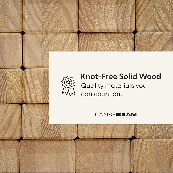 Plank+Beam Solid Wood Console Table, 46.25 Inch, Sofa Table, Narrow Entryway Table for Hallway, Behind The Couch, Living Room, Foyer, Easy Assembly, Pecan
