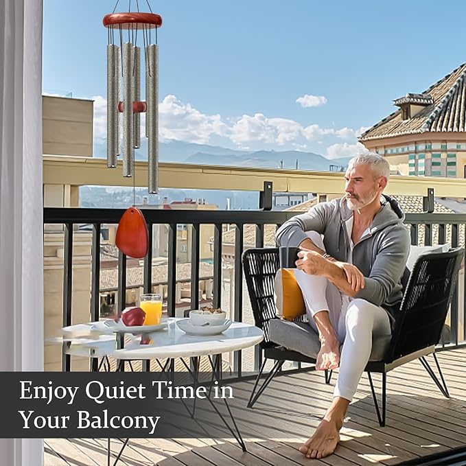 28" Wind Chime for Mothers Day, Decorative Wind Chimes for Outside, Memorial Windchimes Remembrance Gift for Women Mom Grandma, Metal Wind Chimes Outdoor Decor for Garden Patio Zen(Copper)