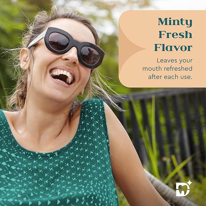 Gentle Teeth Whitening Strips - 20 Pack | Mint Flavor | 6% Hydrogen Peroxide | Sensitive Tooth Stain Remover & Whitener Treatment | Rapid Home Kit for Fast, Professional & Whiter Results