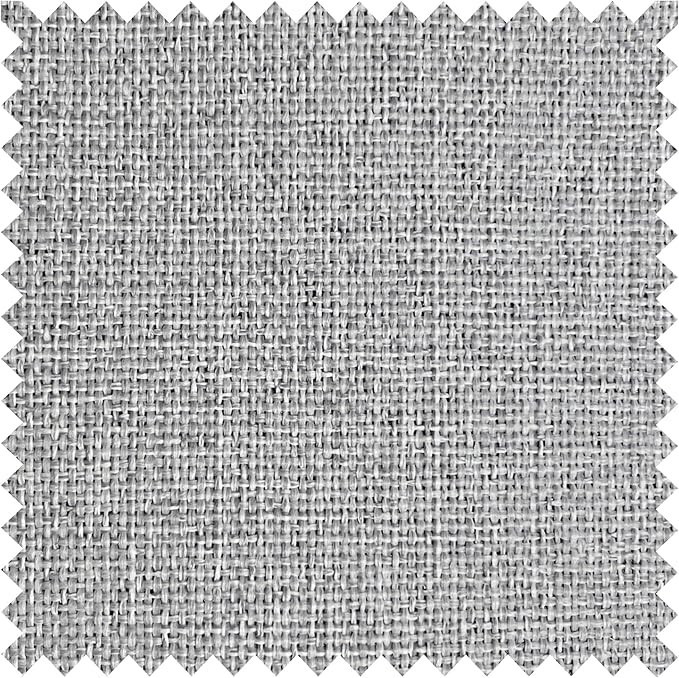 Macochico Pinch Pleated Blackout Linen Curtains 96 Inches Long 100% Light Blocking Burlap Curtains for Bedroom Living Room Thermal Window Panels with Tieback 72”Wx96”L Silver Grey 1 Panel