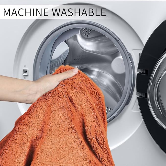 Bean Bag Chair for Adults 4FT,Soft Removable Cover for Teens/Girls Bedroom,Fluffy Giant Round Floor Beanbag Lounger Chairs (No Filler,Orange)