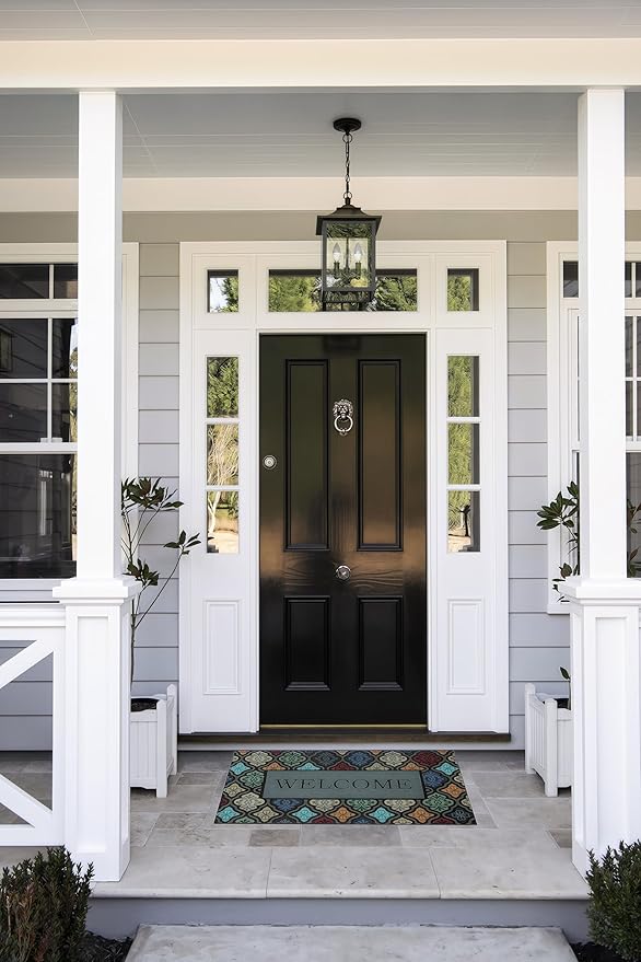 Durable Heavy Duty Front Door Mat - 24"x36" Large Outdoor Welcome Mat Non-Slip Rubber Entrance Door Mat Apply to Home High Traffic Area,Porch, Patio, Farmhouse,Entryway Floor Mats