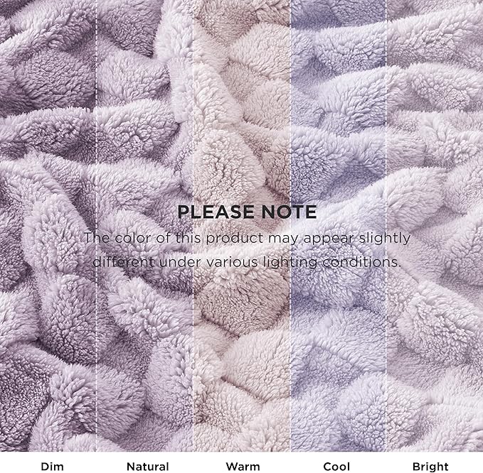 Bedsure GentleSoft Twin Blanket for Bed Lavender Fog - Super Soft Cozy Blankets for Women Men Girls, Cute Fuzzy Fleece Throws for Bedroom Couch, 60x80 Inches