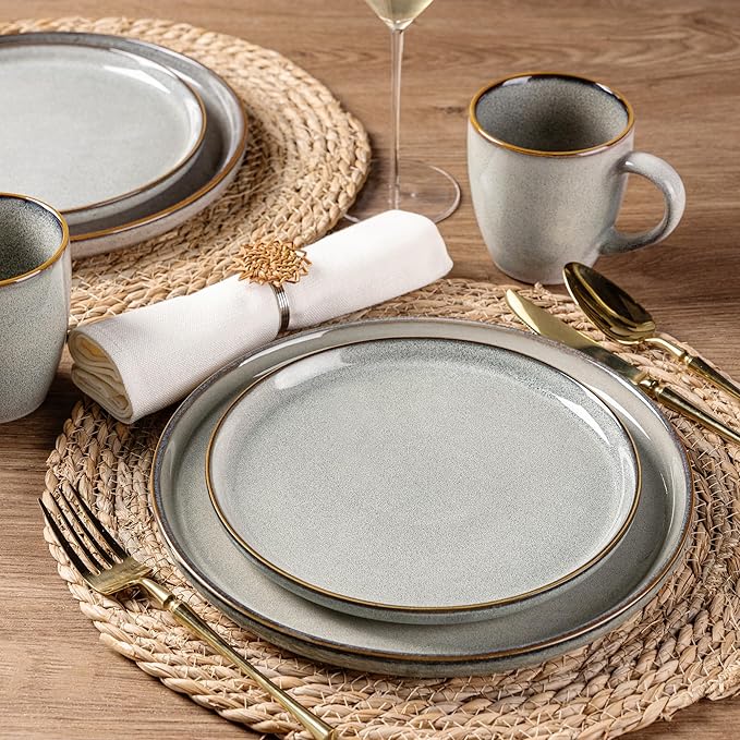 GBHOME Ceramic Coffee Mugs Set of 6, 12oz Stoneware Coffee Mugs Set For Dad Mom Women MEN, Light Weight Coffee Cups for Latte/Tea/Beer/Hot Cocoa, Dishwasher & Microwave Safe