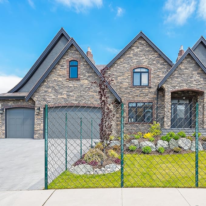 ARIFARO Sturdy Duty Metal Fence Posts 6 Feet,Pack of 10, 3-4-5-6-7 Feet No Digging Garden U Post for Wire Fencing Steel Poles for Yard, Outdoor