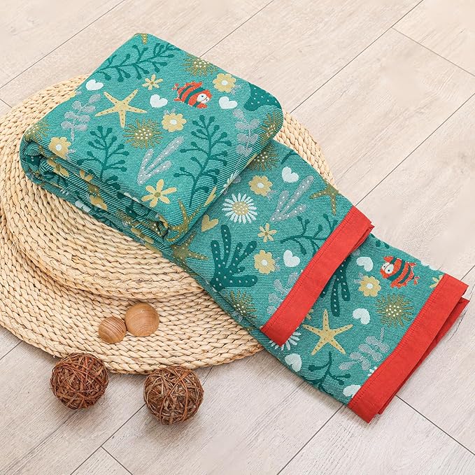 Boho Throw Blanket 80''x90'',100% Cotton Blankets for Couch Bed,Cotton Quilt Travel Muslin Blankets Farmhouse Home Decor Soft Lightweight Picnic Blanket