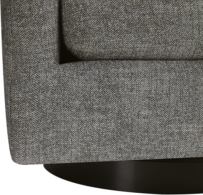 CHITA Swivel Accent Chair, FSC Certified Upholstered Fabric Barrel Chair for Living Room Set of 2, Fully Assembled, Pebble Grey