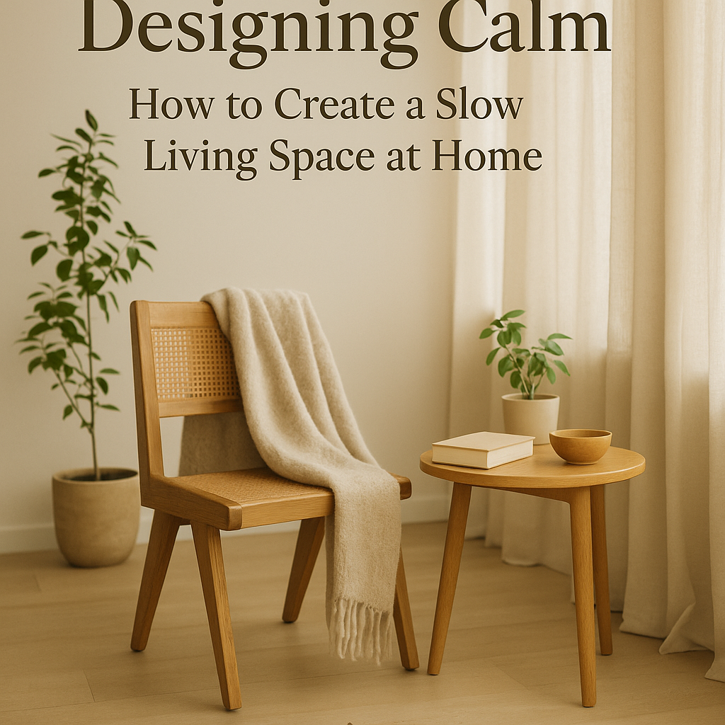 🌿 Designing Calm: How to Create a Slow Living Space at Home