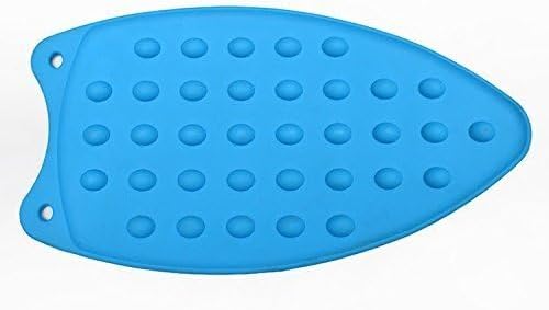 Bringsine Silicone Iron Rest Pad for Ironing Board Hot Resistant Mat(Blue)