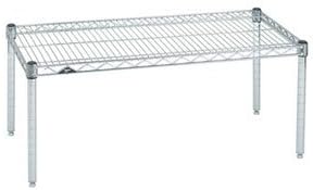 Omega Products Corporation 12" Deep x 36" Wide x 14" High Chrome Stationary Dunnage Rack