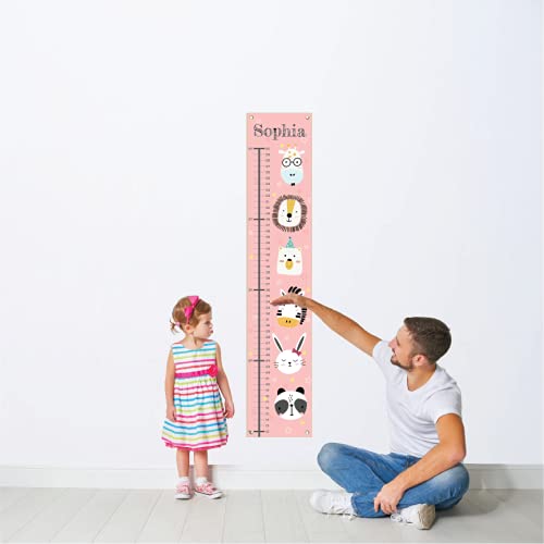 Personalized Canvas Growth Chart for Kids, Height Chart for Kids, Growth Chart Banner with Name