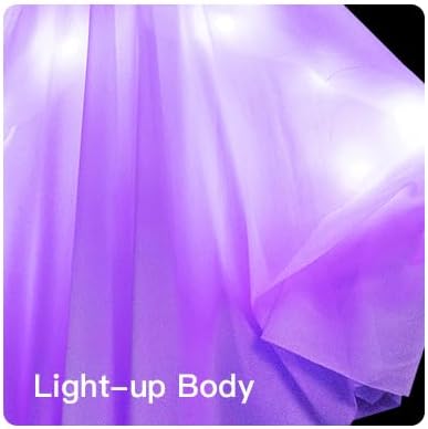 4 Pack Halloween Hanging Ghosts with LED Lights, 27.5 Inch Light Up Ghost Decorations for Indoor Outdoor, Lawn Yard Tree Hanging Halloween Ornaments, Spooky Lighted Party Supplies