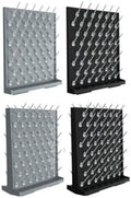 Pegboard Bench-top/Wall-Mount Laboratory Glassware Drying Rack with 52 Pegs - Black