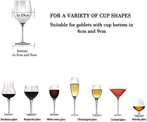 Wine Glass Rack Under Cabinet - Stemware Holder Metal Wine Glass Organizer Glasses Storage Hanger for Bar Kitchen Brown 4 Rows
