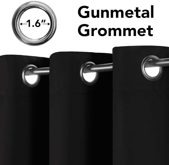 H.VERSAILTEX 100% Blackout Curtains - 84 Inch Long Thermal Insulated Curtains & Drapes With Grommet for Bedroom, Living Room, Bathroom