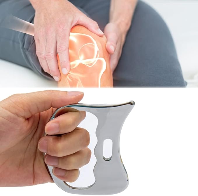 Stainless Steel Gua Sha Scraping Massage Tool-Muscle Scraper - Soft Tissue Mobilization,Physical Therapy for Back, Legs, Arms (2 PCS)