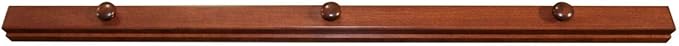 RRD Amish Made Wooden Quilt Rack Wall Mount - Rustic Tapestry Hangers for Rugs, Tapestries & Quilts - Cherry Wood, Cherry Stain, 54' Long