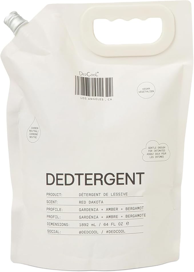 DedCool Liquid Laundry Dedtergent (Red Dakota Refill 64 oz) Luxurious Fragrance, Scented, Removes Stains, Ideal for 60 Washes, Infused with Essential Oils, Vegan, Non-Toxic, Cruelty & Dye Free