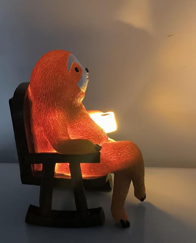 Cute Sloth Solar Light Fairy Garden Accessories Outdoor Figurine Lights Micro Landscape Garden Decorations for Patio Yard Lawn Porch Housewarming Garden Gift Sloth Gifts Valentines Day Gifts