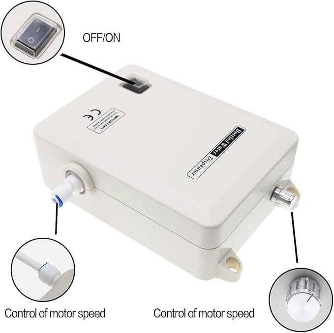 Drinking Water Dispenser Pump System Bottle Water Dispenser 5 Gallon 40PSI for Refrigerator Ice Maker Faucet Coffee/Tea Maker Single Inlet