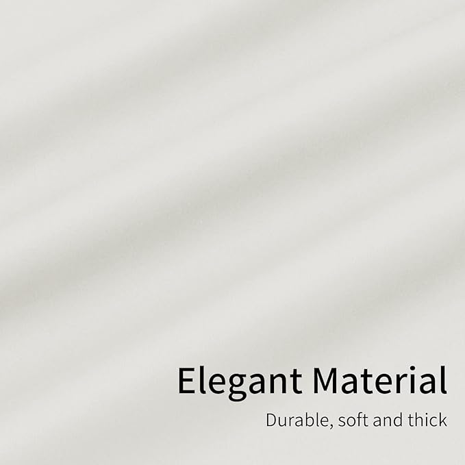 Easy-Going Blackout Curtains for Bedroom, Solid Thermal Insulated Grommet and Noise Reduction Window Drapes, Room Darkening Curtains for Living Room, 2 Panels(46x84 in, Ivory)