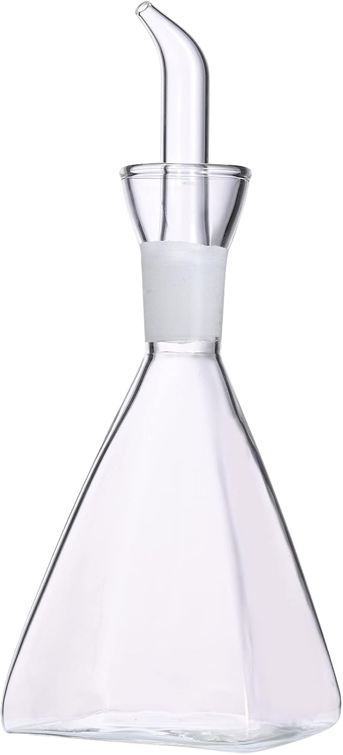 ELETON Olive Oil Dispenser Borosilicate Glass Bottle - 16 oz 500ml Non Drip Dispenser - Leak Proof Pourer Vinegar Drizzler Cruet - Easy Clean Drip Free Bottles for Kitchen