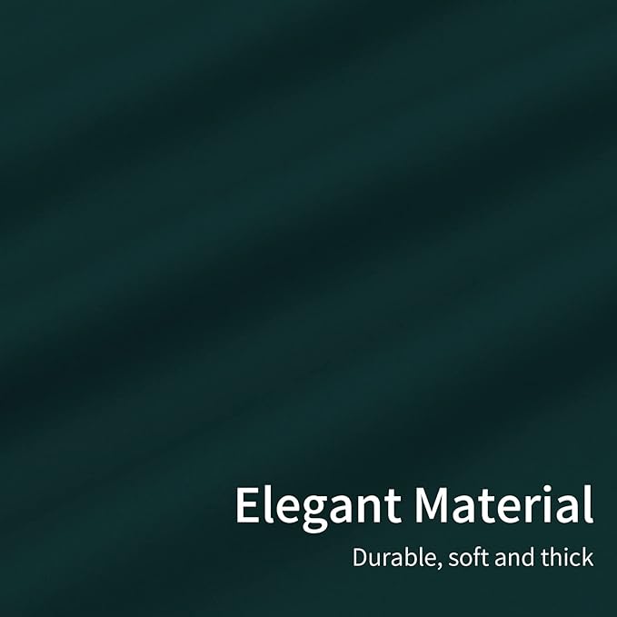 Easy-Going Blackout Curtains for Bedroom, Solid Thermal Insulated Grommet and Noise Reduction Window Drapes, Room Darkening Curtains for Living Room, 2 Panels(46x63 in, Deep Teal)