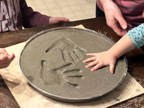 Large DIY Stepping Stone Kit, Handprint Stepping Stone, Mother's Day Gift, Footprint Stepping Stone (10 Inch)