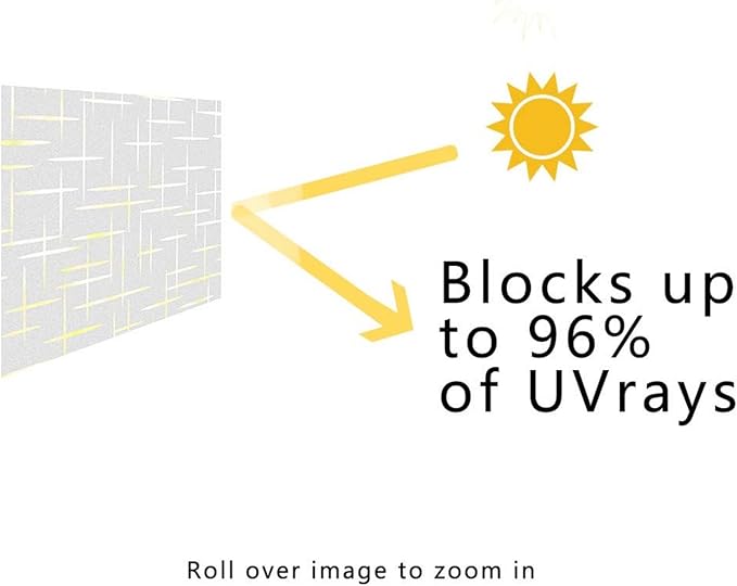 Finnez Frosted Window Film Non-Adhesive, Frosting Privacy Film for Glass Windows, Self Static-Cling Decorative Window Cling for Home Office UV Protection Cross Pattern 45.2 x 78.7 inches