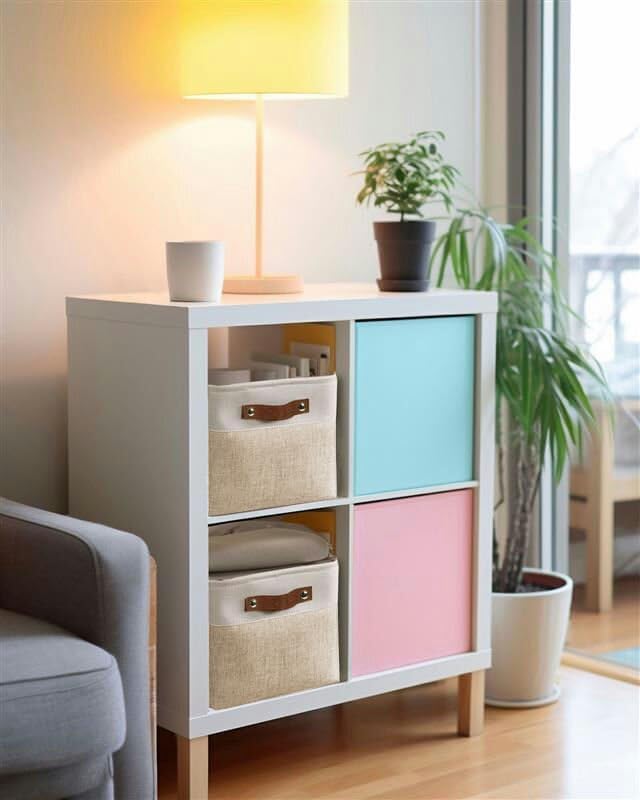 DECOMOMO Storage Baskets for Shelves - Fabric Closet Organizers and Storage Bins, Perfect Baskets for Organizing Closet Toys Nursery (Beige and White, XL - 3 Pack)